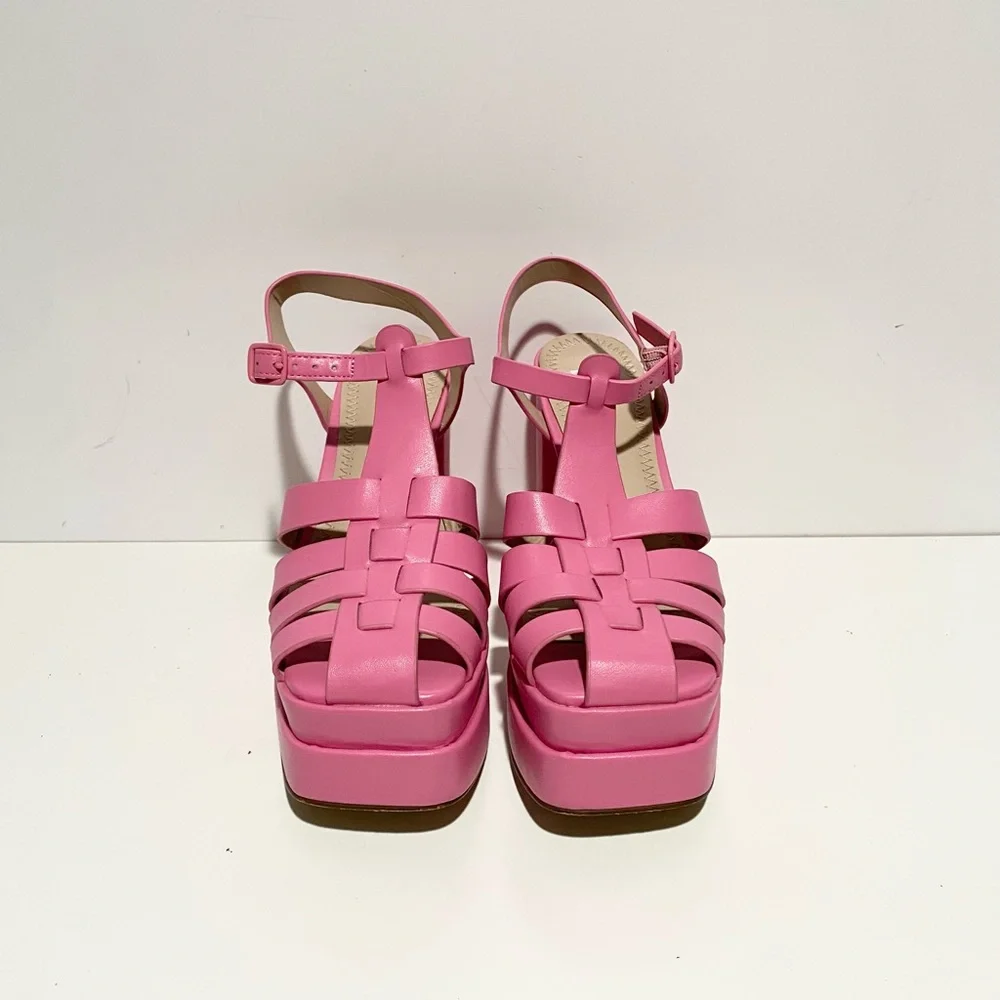 BP Amaya Barbie Bubblegum Pink Platform Sandals Bratz Chunky Fisherman Huarache‎